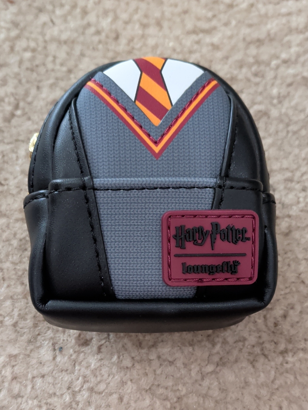 Harry Potter Loungefly Mini Backpack Coin Purse — Gray with Maroon & Gold Accent